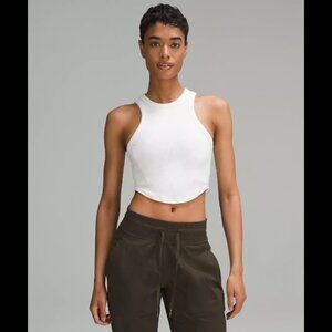 Lululemon Hold Tight Cropped Tank Top - Color White Size 8